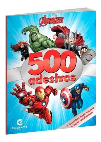 Livro Para Ler Brincar E Colorir Com +500 Adedivos Marvel Culturama