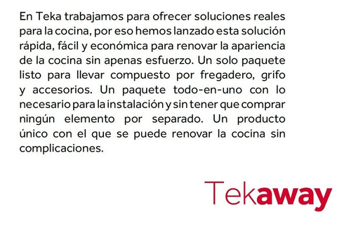 Fregadero Teka Dm 33.22 2c 9m Tekaway Monomando Y Accesorios