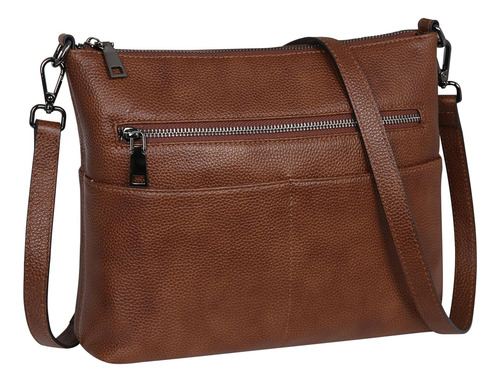 Iswee Bolsos Cruzados De Cuero Real Para Mujer, Bolso De Hom