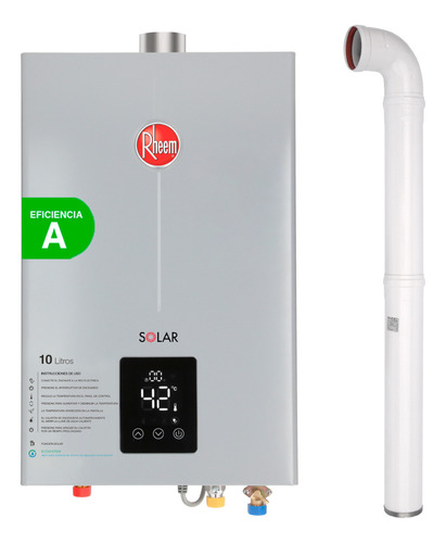 Pack Calefont Rheem 10 Litros Tiro Forzado Gas Licuado + Kit
