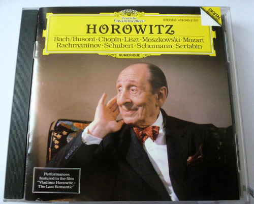 Cd Horowitz Bach Chopin Liszt Mozart Scriabin Rachmaninov (j