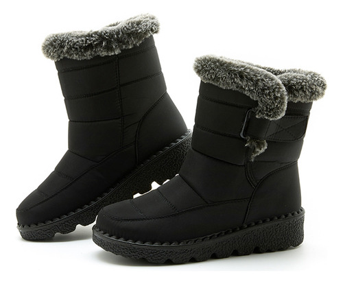 Botas Para Nieve Y Frío Para Mujer Con Forro De Nailon Imper