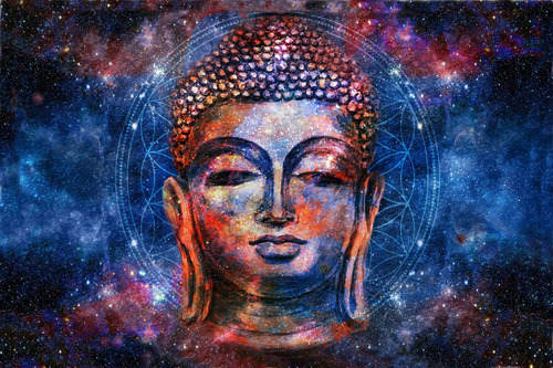 Cuadro Decorativo Buda N. 1 Colores Negro