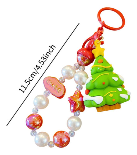Llavero Navideño Con Cuentas, Pulsera Para Niñas, Niños,