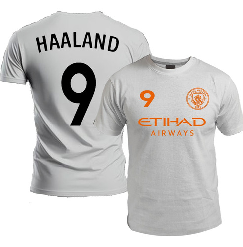 Remera Algodón Unisex - Manchester City / Blanco Nro9