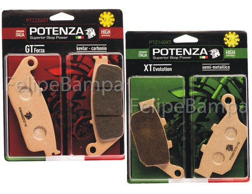 Imagem 6 de 6 de Kit Pastilha Potenza Diant+tras Cb500f Cb500x 226gt+140xt