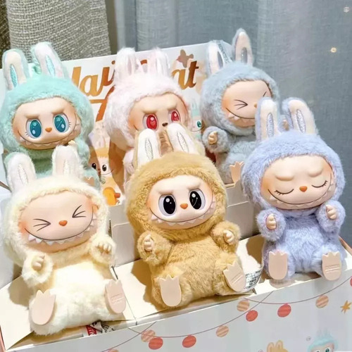 Lh 6 Units Labubu Exciting Macaron The Monsters - Collection