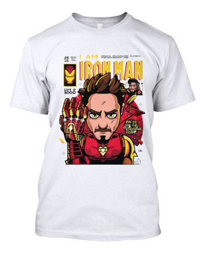 Camiseta Estampada Iron Man Marvel