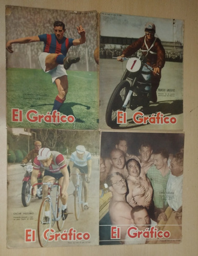 Lote De 4 Revistas El Gráfico Año 1950