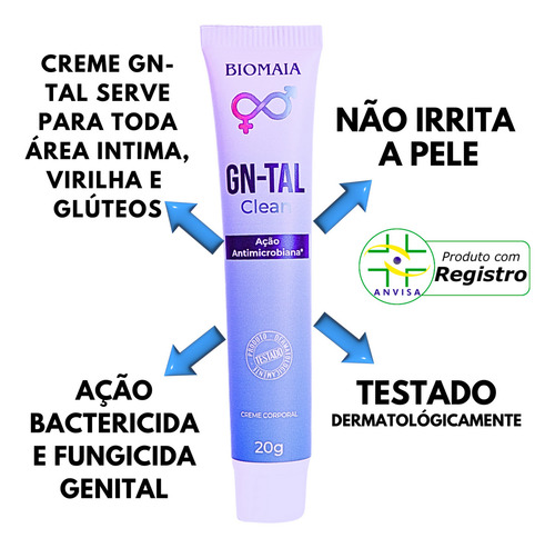 Kit 2 Pomada Íntima Masculina Antifúngica/alergia/virilha Fragrância Neutra