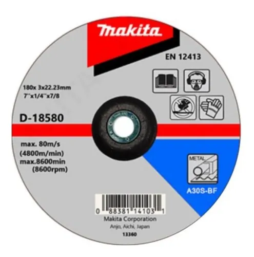 Disco Corte Metal 7 (180*3*22.23mm) 5 Unidades