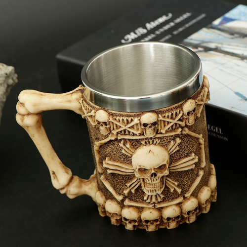 450 Ml De Cráneo Gótico Tankard Taza De Cerveza Taza Para