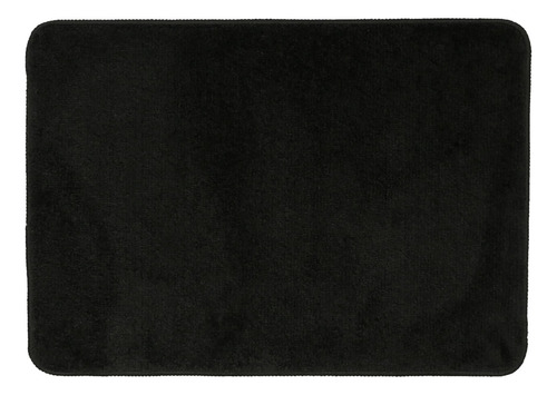 Tapete De Banheiro Vizapi Madam 50x70cm Preto Resistente, Confortável. 100% Poliéster Com Base Antiderrapante. Lavável Na Máquina