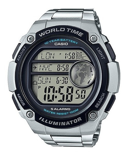 Reloj Casio Digital Ae 3000wd Wr100m Oficial 2 Años Garantia