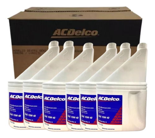 Aceite 15w40 Caja 6 Bidones X 4 Lts A3/b4 Acdelco