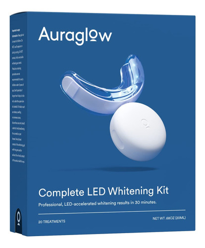 Kit De Blanqueamiento Dental Auraglow Con Luz Led, 35% De...