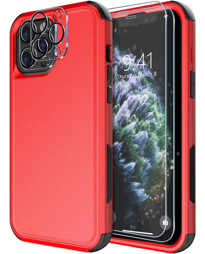 Funda Diverbox Para iPhone 12 Pro Max Red
