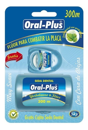 Hilo dental ORAL-PLUS Seda Dental con Yerbabuena