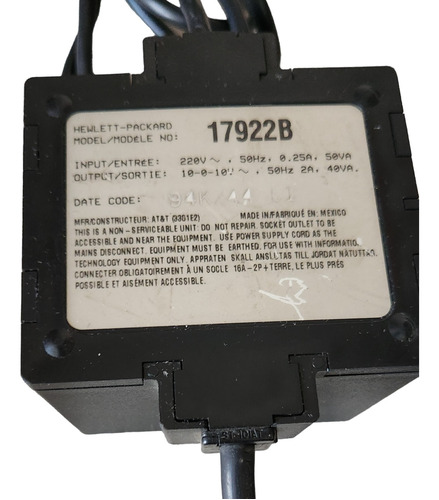 Transformador 220 A 10+10vca 2amp - Hp 17922b