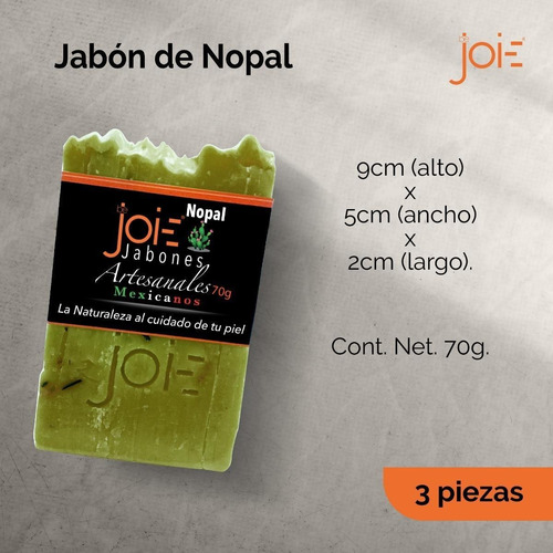 Jabón Artesanal De Nopal Con Hierbabuena (pack 6)