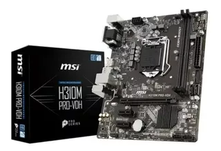 Msi Motherboard Intel H310m Pro-vdh S1151 Ddr4 8va 9 Na Gen.