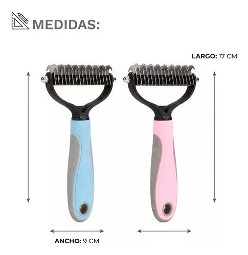 Peine Saca Nudos Trimador Para Perros Rastrillo 17 Dientes