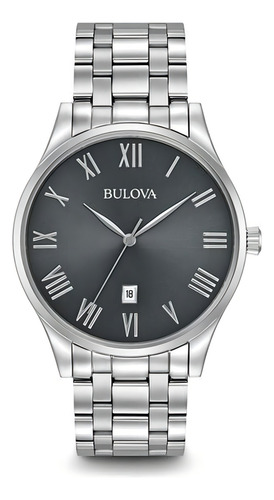 Relógio Bulova Masculino Classic Prata 96b261