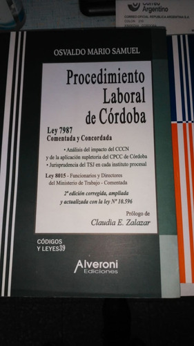 Procedimiento Laboral De Cba 2da Ed Ley 7987 Alveroni