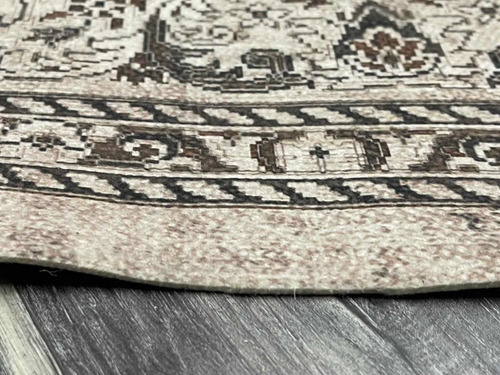 Imagen 3 de 10 de Alfombra Tipo Persa Natural Gris Grande 150x200cm Kreatex