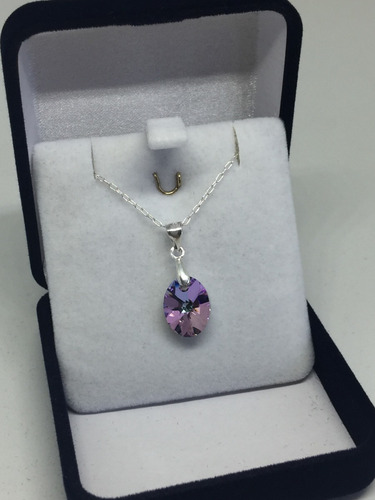 Collar Oval Vitrail Light, Made With Swarovski