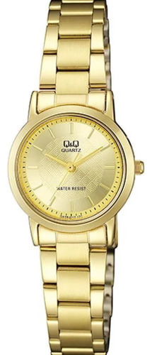 Reloj  Q&q Qyq Qa39j010y Dama Dorado Original + Estuche 