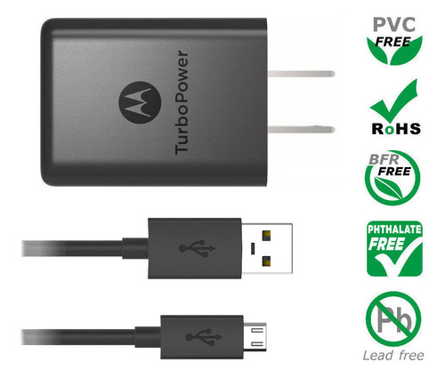 Turbo Cargador Motorola Original G5 G6 E4 E5 E6 Play Plus (Reacondicionado)