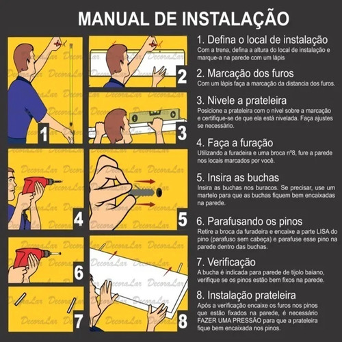 3 Prateleiras Mdf Branca Nicho Organizador 60 Cm Sala