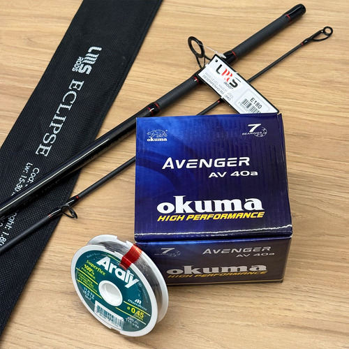 Kit Pesca Profissional Completo Vara 30lb Molinete Okuma 7 R