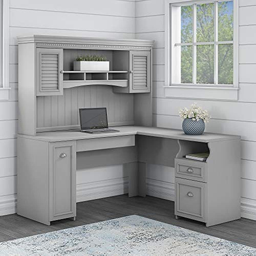 Escritorio Y Aparador Bush Furniture Fairview L, Cape Cod Gr