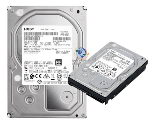 Disco Duro Hitachi 4tb, 3.5, Sata Para Pc Y Dvr+ Cable Sata