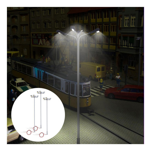 Lámpara Led Modelo Tren De 3/set 1/87 Ho Scale 3v Para Jardi