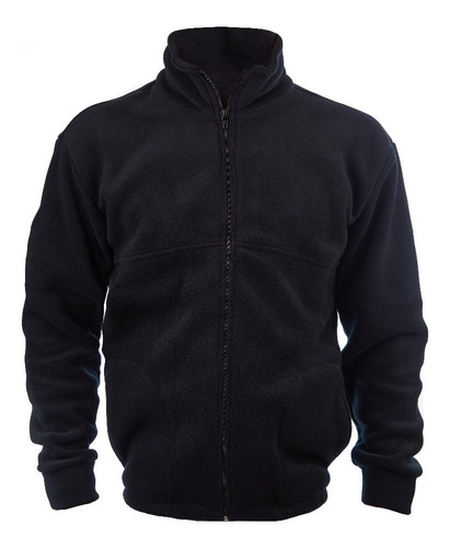 Campera Abrigo Polar Anti Pilling Uniformes Negro