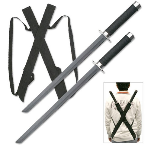 Par De Espada Ninja Preta Master Cutlery