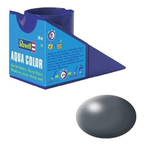 Tinta Acrílica Dark Grey Silk Ral 7012 18ml Revell 36378