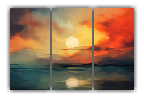 60x40cm Cuadro Abstracto Atardecer Video Stock Jd Flores