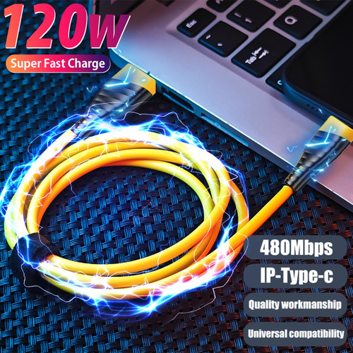 Cargador De Cable De Datos De Carga Rápida De 120 W Con Velo
