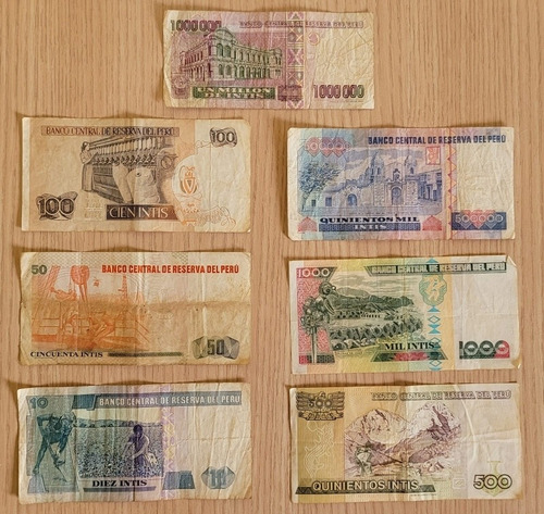 Imagen 2 de 2 de Billetes De Colección Intis En Buen Estado