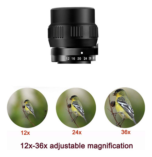 Binoculares 12-36x60 Alta Potencia Para Caza Y Observación