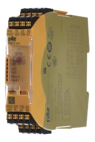 751104 Pilz Safety Relay Pnoz S4 C 24vdc 3n/o 1n/c Relevador