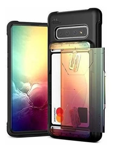 Funda Galaxy S10 Damda Naranja Morado Billetera Hibrido Tpu 