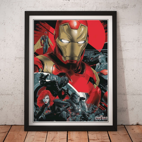 Cuadro Peliculas - Avengers Civil War Iron - Poster Fan Art