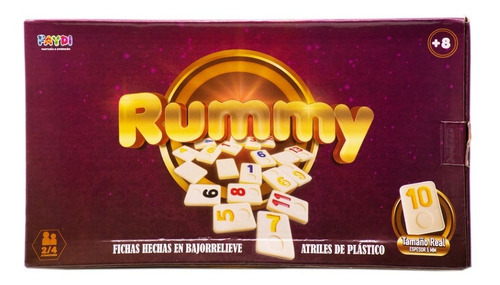 Juego De Mesa Rummy Burako Mediano Faydi 810-0107