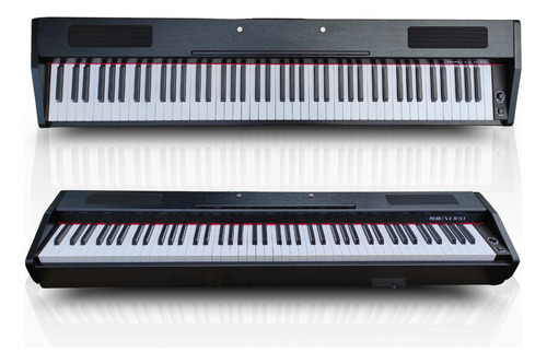 Piano Digital Top 88 Teclas Com Estante Suporte Rack Madeira