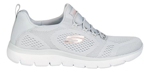 Tenis Skechers Original Mujer Memory Foam Air Confort Azul Claro